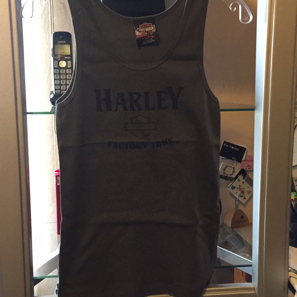 🌹SOLD 🌹Olive Harley Davison Tank Top